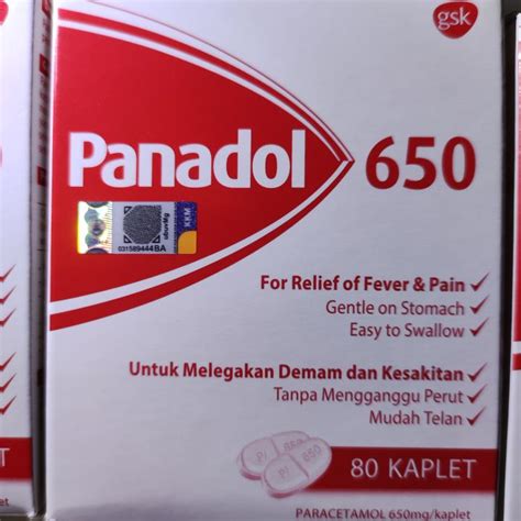 Ubat Demam Lega Sakit Paracetamol Pcm Panadol 650mg [exp 01 2027] Actimol 650mg Paracil 500mg