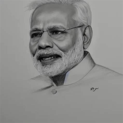 Detailed Pencil Sketch Narendra Modi Stable Diffusion