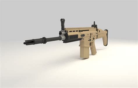 Fn Scar H D Model Blend Stl Obj Unknown Fbx Dae Ds Free D