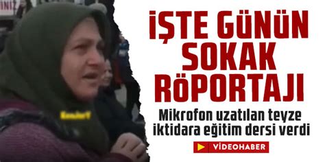 İşte Günün Sokak Röportajı Mikrofon Uzatılan Teyze Iktidara Eğitim