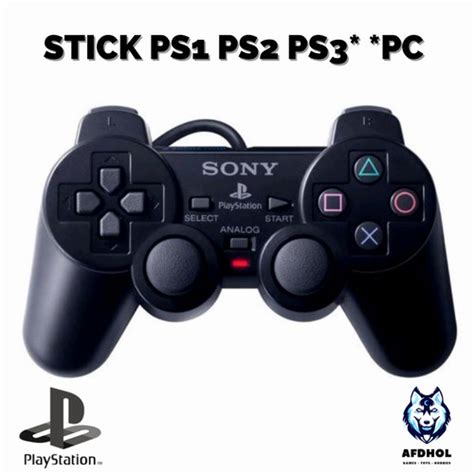 Promo Stik Stick Controller PS1 PS2 PS3 PS ONE 2 3 Getar Ori Original