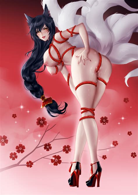 Rule 34 1girls 9 Tails Ahri Big Breasts Black Hair Bondage Breasts