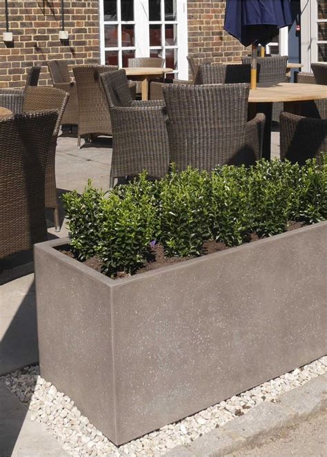 Enclave Trough 1500 Planter Extra Large Mid Grey GRP Trough Garden