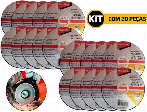 Discos De Corte P Inox Esmerilhadeira Kit Unid Makita