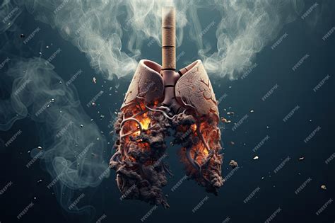 Premium Photo | Human lungs with smoke on black background Human smoker ...