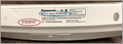 Panasonic How To Find The Model Number Or Serial Number Of A