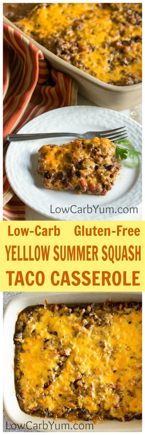 A Low Carb Yellow Summer Squash Taco Casserole That S Quick And Easy To