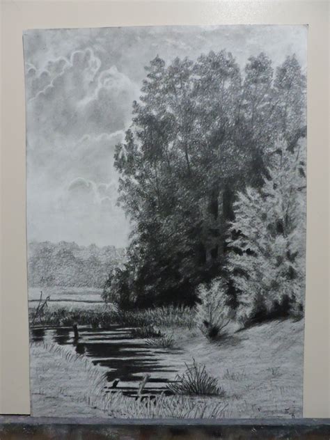 Pencil Drawing Original. Landscape Drawing - Etsy