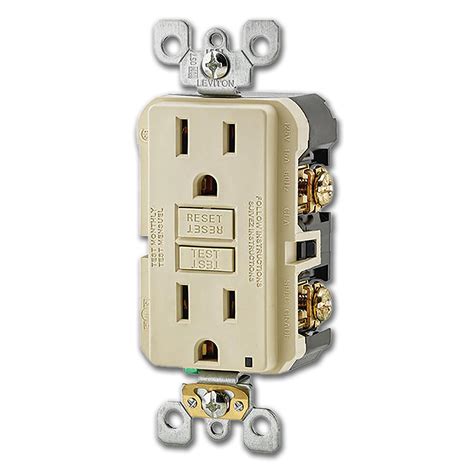 Leviton Smartlock Pro Self Test Gfci Receptacle Ivory