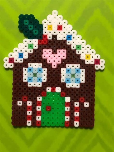 Gingerbread House Perler Beads Easy Perler Beads Ideas Perler Beads