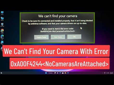 Fix We Can t Find Your Camera 0xA00F4244 Error On Windows 11 Видео