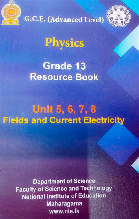 Physics Resource Book Grade 13 Unit 5 6 7 8 English Medium