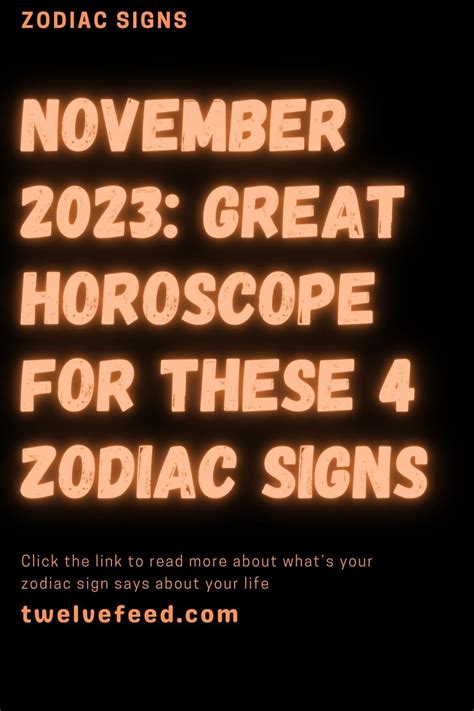 These 4 Zodiac Signs Will Have An Amazing Horoscope In November 2023