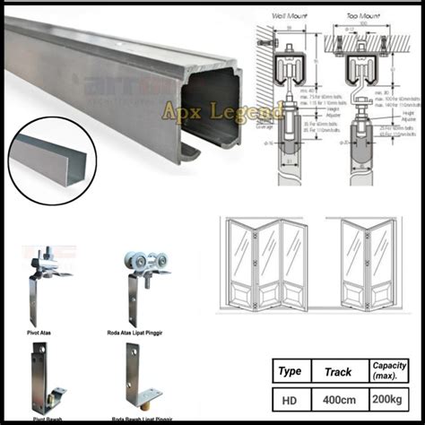 Jual Paket Rell Pintu Lipat Daun Pintu Complete Rel Pintu Gantung