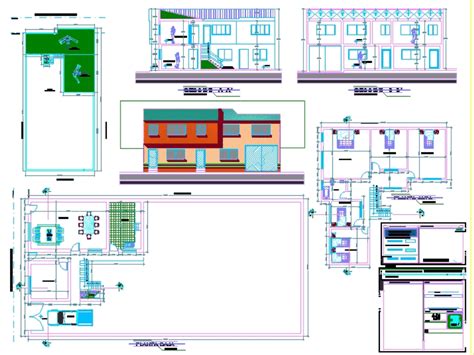 Vivienda Unifamiliar En Autocad Descargar Cad Mb Bibliocad Hot Sex