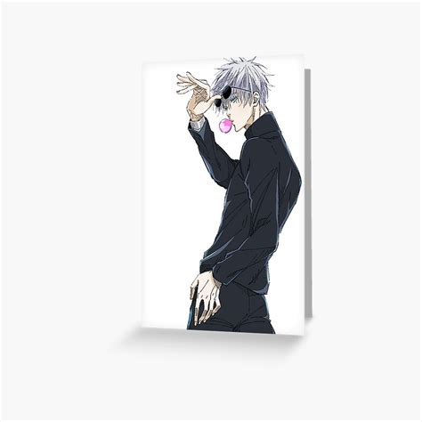 Satoru Gojo Satwith His Famous Move Jujutsu Kaisen Greeting Card For