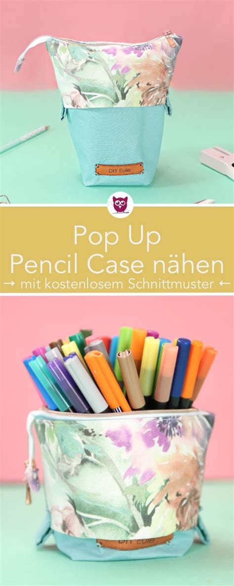 Pop Up Pencil Case N Hen Diy Eule Mit Kostenlosem Schnittmuster