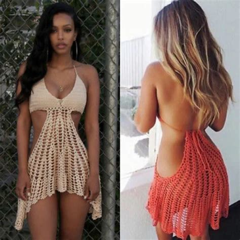 Sexy Womens Bikini Cover Up Lace Hollow Crochet Swim Suit Swimwear