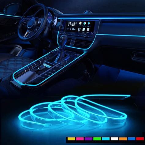 1M 3M 5M Car Interior Led Decorative Lamp EL Wiring Neon Strip For Auto