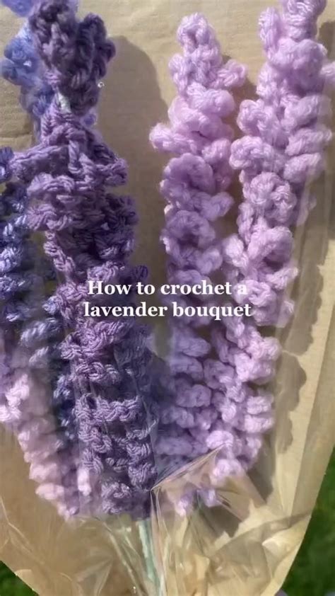 Crochet Lavender Bouquet Tutorial Crochet Flower Tutorial Crochet