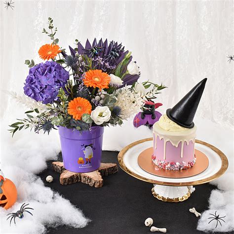 Online Boo Purple Basket Flower Basket And Cake T Delivery In Uae Fnp