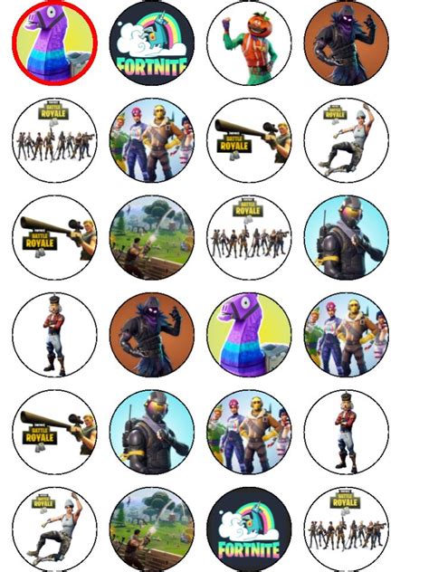 Fortnite Cupcakes Sheet 2 Topcake Ireland