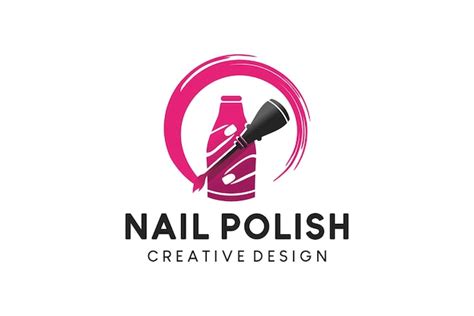 Premium Vector Nail Polish Logo Design Beauty Studio And Nail Care