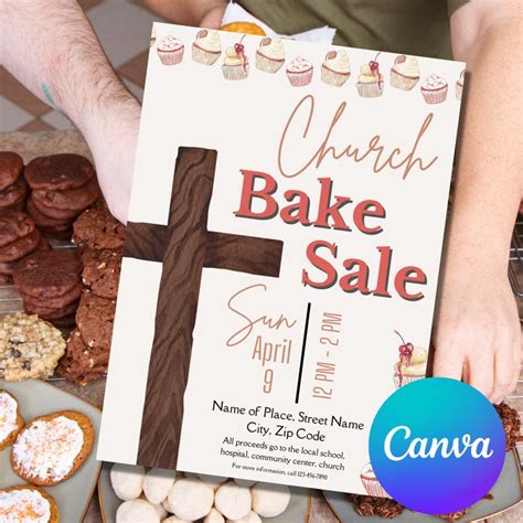 Church Bake Sale Flyer Template Church Bake Sale Church Desserts Bake ...