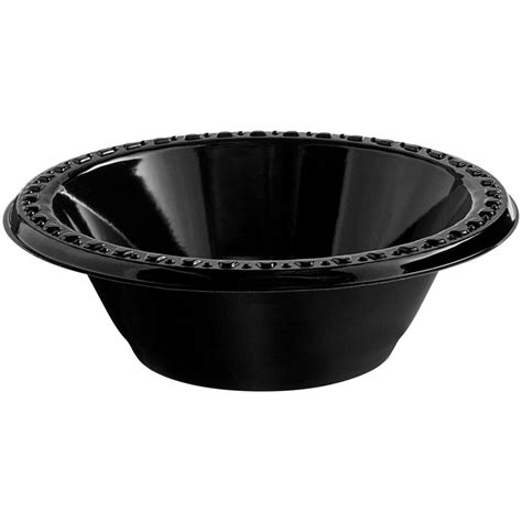 Huhtamaki Chinet Black Heavyweight Plastic Bowl Oz Case