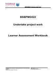 Learner Assessment Workbook Bsbpmg V Pdf Bsbpmg Undertake