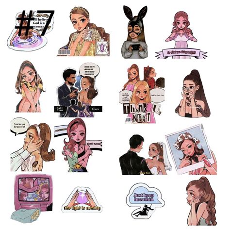 Aesthetic Glossy Ariana Grande Stickers Limited Edition Off For