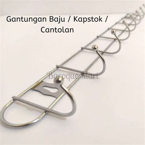 Jual Gantungan Baju Dinding Stainless Cantolan Pakaian Kapstok Baju