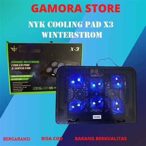 Jual Fan Cooler Cooling Pad Laptop Gaming NYK Nemesis X 3 Winterstorm