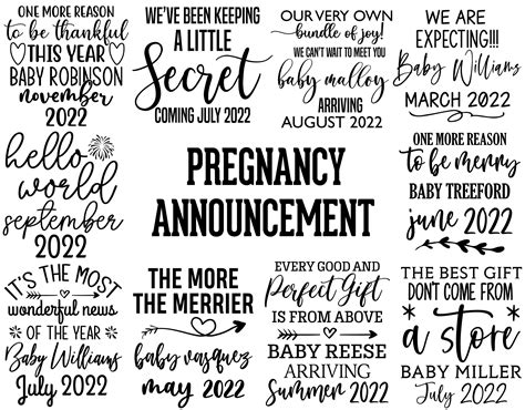 Pregnancy Announcement Svg Pregnancy Announcement Etsy