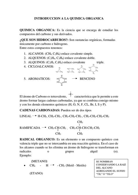 Solution Quimica Organica Hidrocarburos Alcanos Y Alquenos Studypool