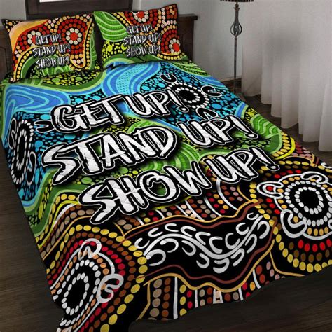 Aio Pride Naidoc Week Quilt Bed Set Indigenous Style Aio Pride