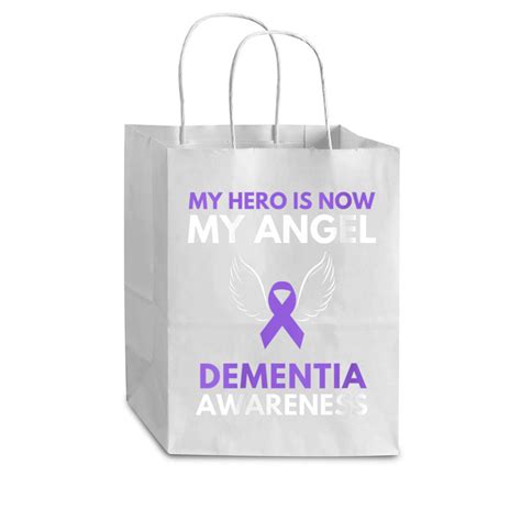 Womens My Hero Is Now My Angel Dementia Awareness Ribbon Support V Nec