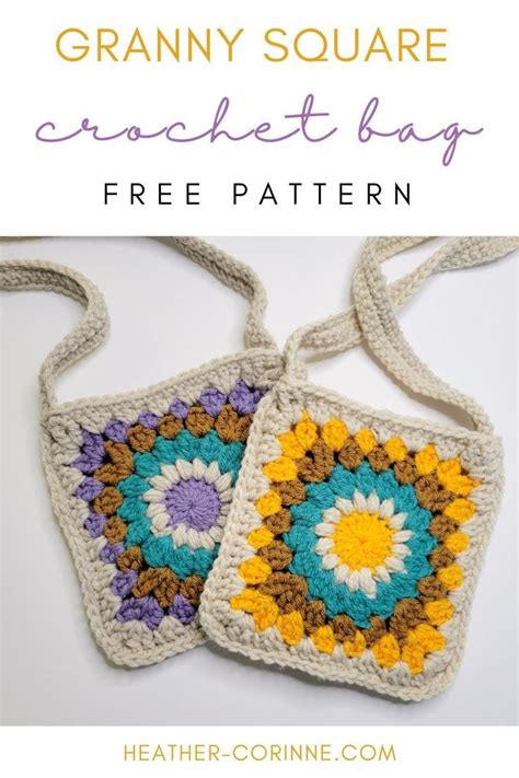 Granny Square Bag Free Crochet Pattern In 2023 Crochet Boho Bag