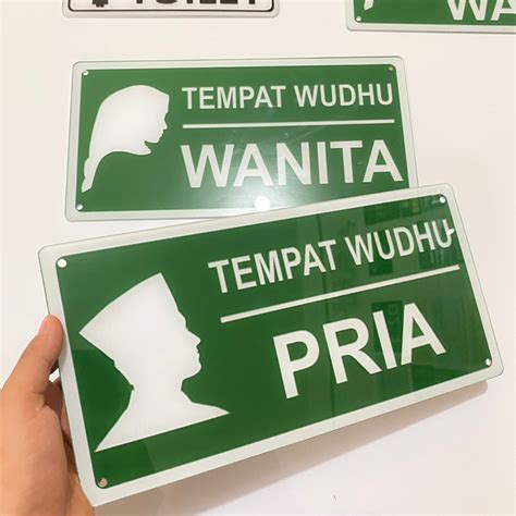 Jual Tempat Wudhu Pria Wanita Akrilik Papan Nama Shopee Indonesia