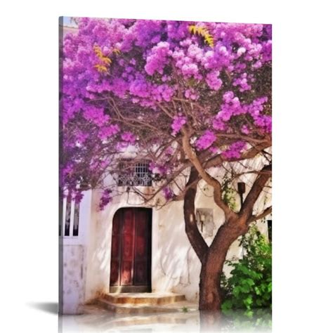 Onetech Canvas Wall Art With Golden Frames Arch Bright Pink