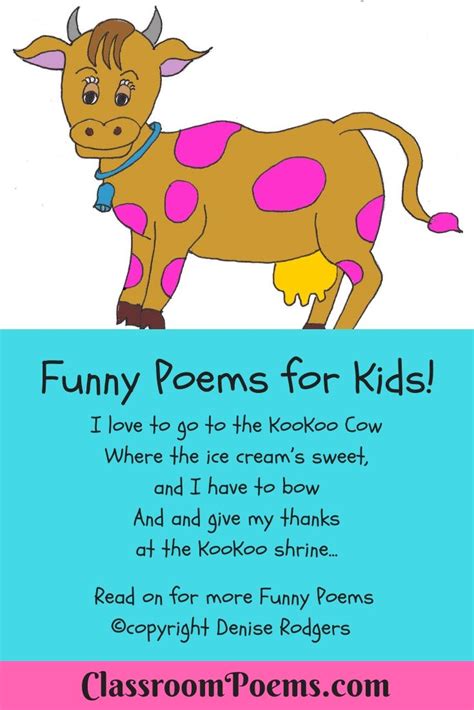 Very Funny Poems | Kids poems, Funny poems for kids, Funny poems