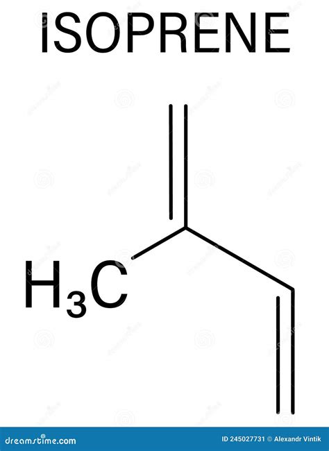 Isoprene, Rubber Polyisoprene Building Block Monomer. Skeletal Formula. Stock Photography ...