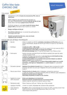 Telechargement Documentation Technique Volets Roulants Blocs Baies