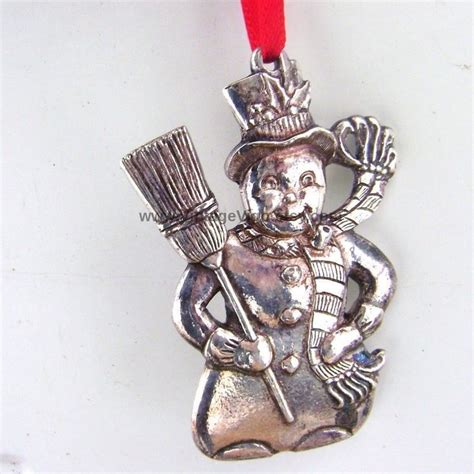 Silver vintage frosty snowman now on sale