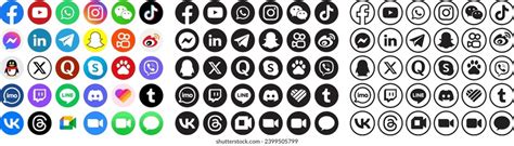 Facebook Instagram Linkedin Logo Photos, Images & Pictures | Shutterstock