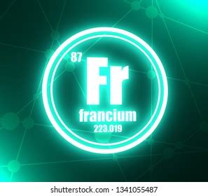 Francium Chemical Element Sign Atomic Number