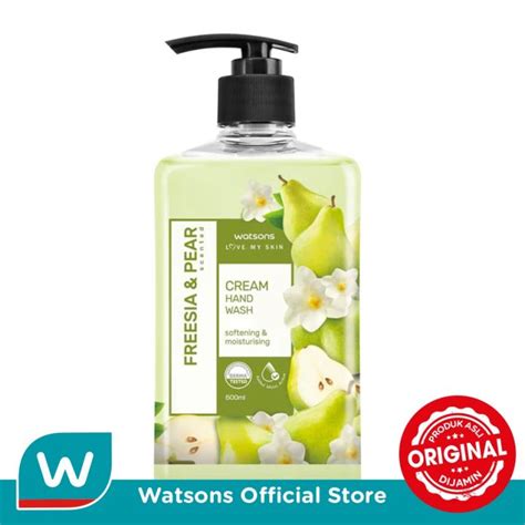 Watsons Hand Wash Freesia And Pear Scented Cream 500ml Lazada Indonesia