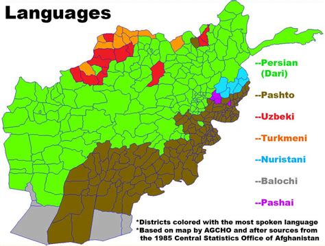 Languages of Afghanistan : r/MapPorn