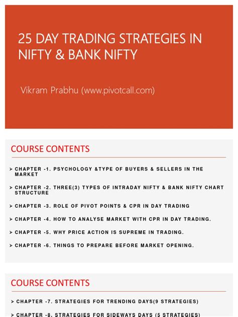 25 Day Trading Strategies in Nifty & Bank Nifty | PDF | Order (Exchange ...