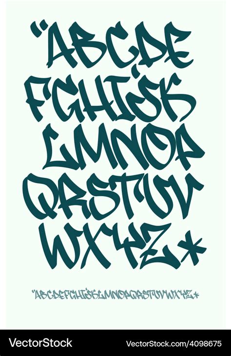 Graffiti font - Hand written - alphabet Royalty Free Vector